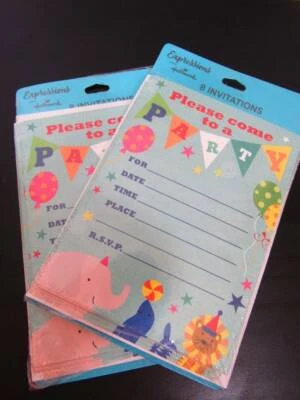 Cartões de convite de aniversário Hallmark 2 pacotes convites chá de bebê infantil azul 16 - Imagem 1 de 3