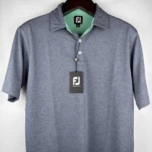 Camisa polo FootJoy FJ para hombre - Golf - Manga corta - Azul brezo - M - Imagen 1 de 17
