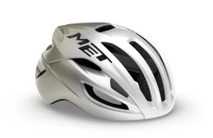CASCO MET RIVALE MIPS Silver Gray Lucido new - Picture 1 of 1
