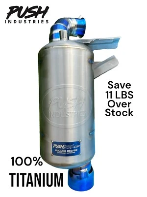 Push Industries WhisperLite Titanium Muffler Can for Polaris 850 9R Axys Matrix - Image 1 of 4