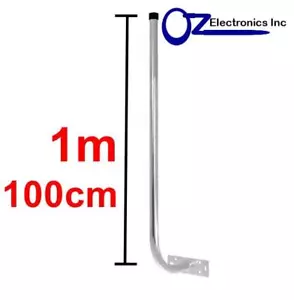 Digitek Curved Facia Bracket 100cm x 25mm Galvanised Antenna Mount Pole NEW p/up - Picture 1 of 5
