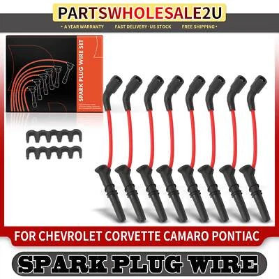 Juego de 8 cables de bujía para Chevrolet Camaro 1998-2002 Corvette 1997-2013 Pontiac Foto 1 de 4