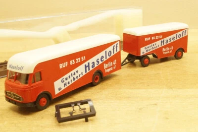 Ho 1:87 BREKINA 5713 Mercedes-benz MB LP 322 Möbelzug " Gustav Haselhof Berlino - Immagine 1 di 4