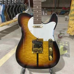 Guitarra Eléctrica, Cuerpo de Caoba, Herrajes Dorados, Color Sunburst Vintage - Imagen 1 de 12