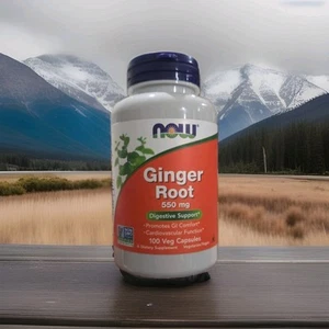 NOW Foods Ginger Root 550 mg 100 Veg Caps - Picture 1 of 1