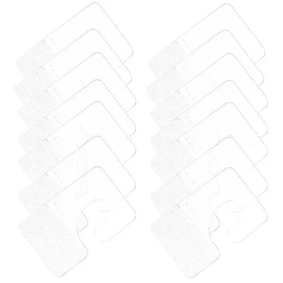  200 Pcs Ganci in Plastica Trasparente Linguette Adesive Per Appendere - Immagine 1 di 4