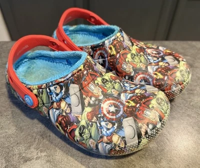 Crocs Niños Forrados Marvel Avengers Hero Azul Zapatos Niños Talla JI Crocsfunlab Foto 1 de 4