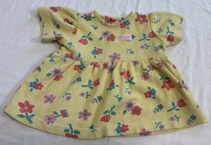 RARE Vintage Baby Guess Floral Dress Size 12 Months 90s Flower Power AOP Pastel - Picture 1 of 8
