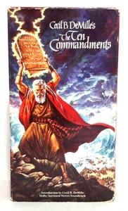 Vintage 1990 Original The Ten Commandments Cecil B. DeMille's 2 VHS Tape Box Set - Picture 1 of 7