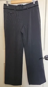 Sharagano Black Striped Dress Pants Womens Size 4 30x30 Stretch Pockets 97-35808 - Picture 1 of 6