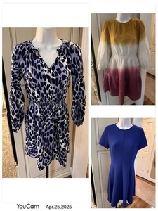 Lot of 3 Dresses Universal Thread Crown Ivy The Limited blue Size XS blue pink - Picture 1 of 10