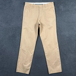 J Crew Hose Herren 32x32 beige hellbraun Ludlow gerade Passform Chino Crespi Baumwolle - Bild 1 von 13