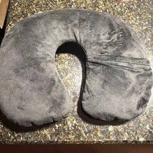 Almohada de Viaje Inflable Cuello Almohada Soporte Viaje Avión Coche Bolsillo Negro - Imagen 1 de 3