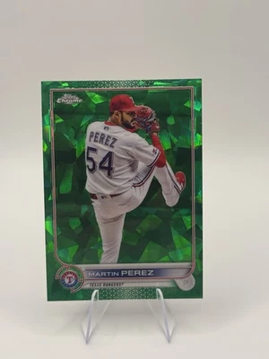 2022 Topps обновление хрома сапфировый зеленый - Martin Perez /75 - Rangers #US131 - Изображение 1 из 2