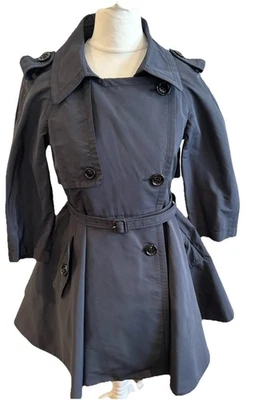 Miu Miu Тренч темно-синий двубортный w ремень 36IT - Изображение 1 из 4