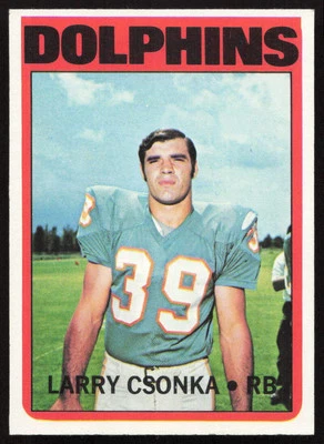 1972 Topps #140 Larry Csonka Miami Dolphins NM-MT or Better! HOF PACK FRESH! - Image 1 of 2