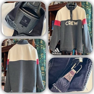 Crew Clothing PADSTOW “SPELLOUT” 1/4zip 🥰 xl 25.5”ptp 🥰 STUNNING!! 😎👌👌 - Picture 1 of 14
