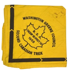 Washington Green Troop 10 secondi trekking canadese (INDOSSATO) fazzoletto da collo YEL (LB3009) - Foto 1 di 2