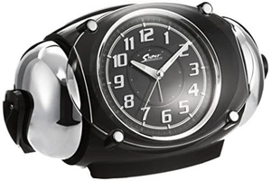 SEIKO Clock Super RAIDEN Loud Alarm Clock With Snooze Quartz Black NR438K F/S - Picture 1 of 7