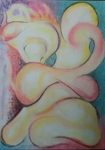 Original Art: Abstract, Pastel On Paper On Mounted Board. Titled: Elixir. - Picture 1 of 1