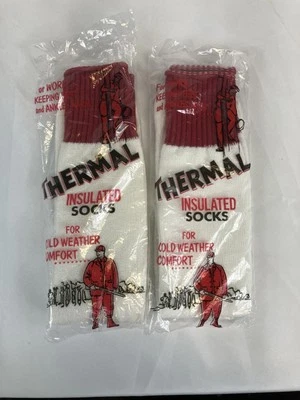 Juego de 2 calcetines aislantes térmicos vintage de Alaska para hombre adulto se adapta a 10-13 nuevos Foto 1 de 4