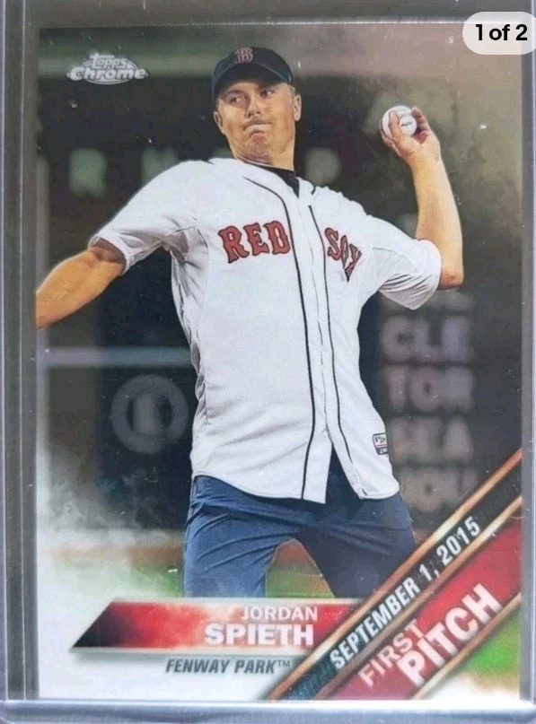 Jordan Spieth 2016 Topps Chrome First Pitch Refractor #FPC-5 Boston Red Sox - Image 1 of 1
