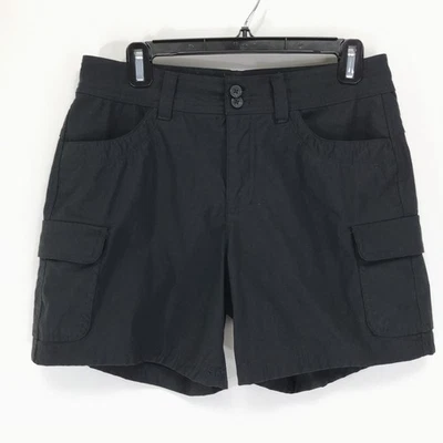 Eddie Bauer Summer Trail Short Women's Size 8 Black Outdoor Cargo Hiking UPF 30+ - Image 1 of 4