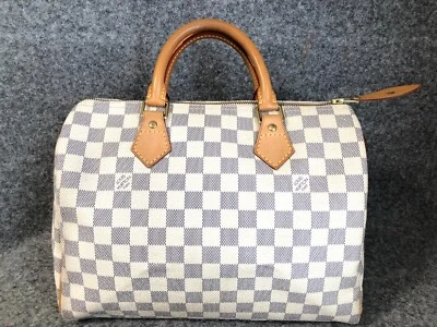 Authentic Louis Vuitton Hand Bag Speedy 30 Brown Damier Azur Boston Bag N41533 - Image 1 of 4