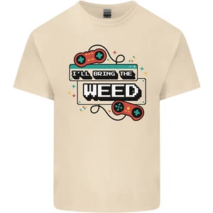 Funny Gaming Ill Bring the Weed Cannabis Mens Cotton T-Shirt Tee Top - Picture 1 of 17