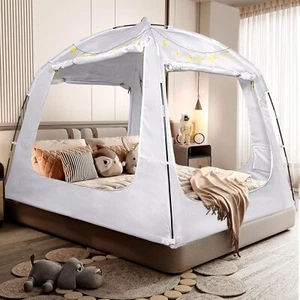 Breathable Bed Tent Canopy for Adults and Kids Light Reduction Sleep Pod with St - Picture 1 of 28