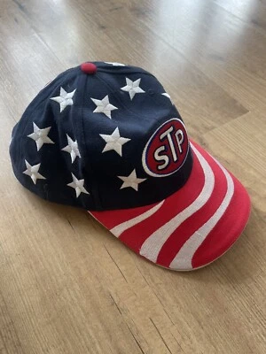 VINTAGE STP AMERICAN STARS AND STRIPES -LET'S ROLL STRAPBACK HAT - Image 1 of 4