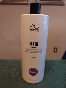 AG Hair Care Re:Coil "CURL" Care Sulfate-Free Shampoo 1 Liter/33.8 Fl Oz - Picture 1 of 2