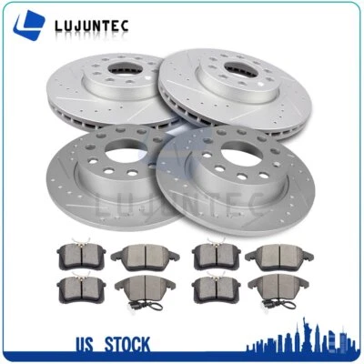Front Rear Ceramic Pads And Rotors Brake Disc For Volkswagen Jetta 2014-2018 Foto 1 de 4