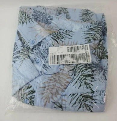 Camiseta para hombre Scandia Woods manga corta azul algodón abotonada talla 3XL Foto 1 de 4