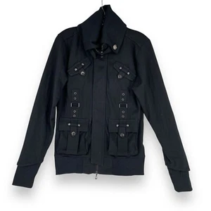 Berning Sho Black Label Jacket Mens L Full Zip Japan Punk Gothic Military Buckle - Picture 1 of 12