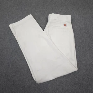 Dickies Pants Mens 35 White 874 Original Fit Chino Straight Casual Size 35x31 - Picture 1 of 13