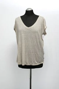 Majestic Filature Ladies M Beige Lightweight short Sleeve Clear Canvas - Picture 1 of 5
