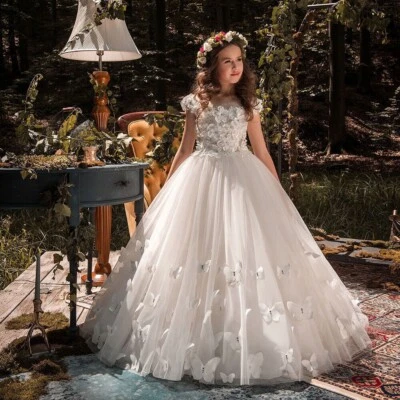 New Kids Gowns Flower Girl Dresse For Weddings First Communion Dresses For Girls - Image 1 of 4