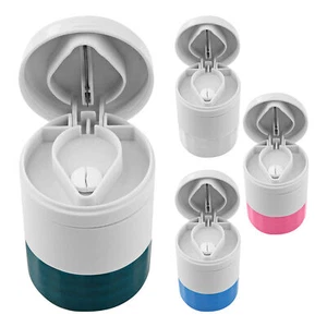 Compact Pill Cutter Box Grinder Medicine Box Tablet Pill Splitter Storage Case - Picture 1 of 16