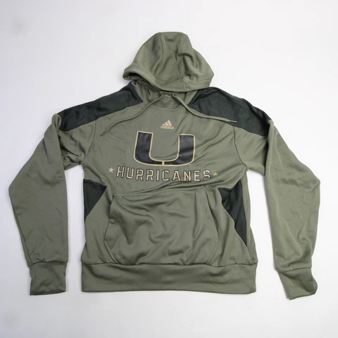 Miami Hurricanes adidas Sweatshirt Men's Olive New Cover