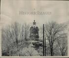 1950 Press Photo Lincoln County courthouse and the snow covered trees