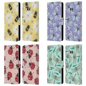 FUNDA BILLETERA HEAD CASE DESIGNS CON DIBUJO DE ACUARELA INSECTOS PARA TELÉFONOS HTC 1 - Imagen 1 de 7