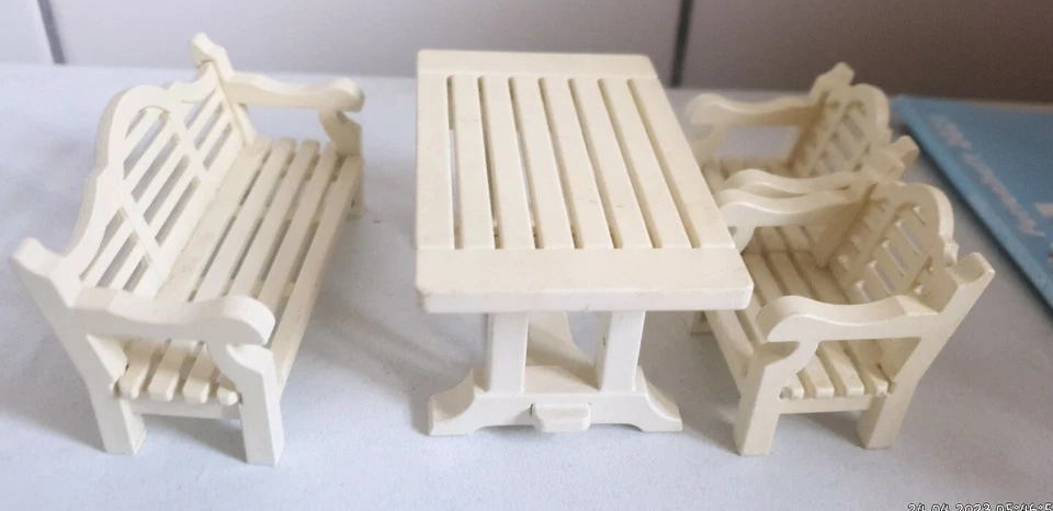 Playmobil Puppenhaus Nostalgie Möbel Terassen Set Garten Möbel Nostalgie  - Bild 1 von 1