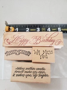 4er Set Wir vermissen dich Geburtstag Postkarte Stempel #160 - Bild 1 von 2