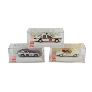 Busch Chevrolet Caprice Ford Mustang Ferrari GTO 1:87 Scale Model Car 3P Lot - Picture 1 of 7