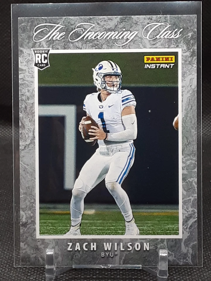 ZACH WILSON 2021 PANINI INSTANT THE INCOMMING CLASS RC #/3109 JETS BYU - Image 1 of 1