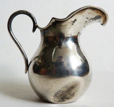 Pichet pot à lait égoïste en argent massif Allemagne Germany sterling silver - Photo 1/3