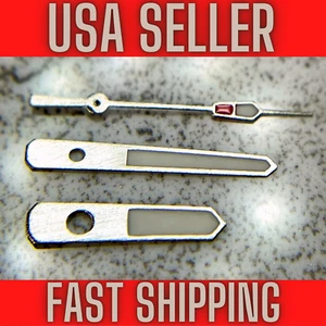 Silver "MARINEMASTER" Hands For Seiko NH35,NH36,7s26,7s36 SKX007 Green luminous - Picture 1 of 1