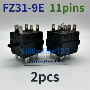 Interruptor de función giratoria para horno TOA-60 FZ31-10 2 pines 11 posiciones FZ31-9E - Imagen 1 de 3