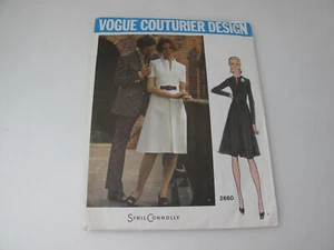 Vintage 70er Vogue Couturier Connolly Kleid Muster 2660 Größe 12 Schnitt komplett (R) - Bild 1 von 6